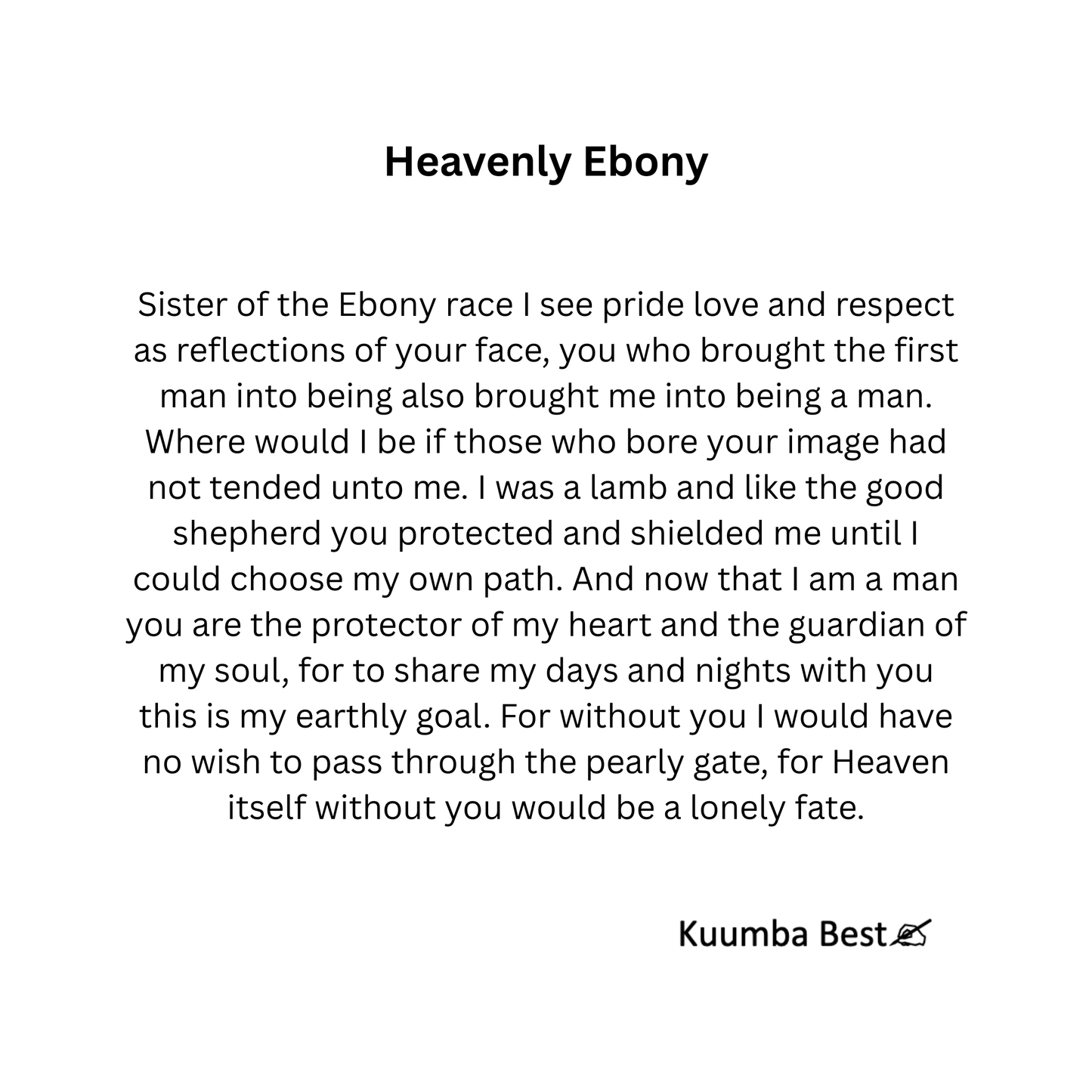 Heavenly Ebony