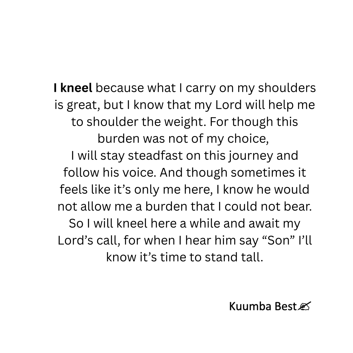 I Kneel