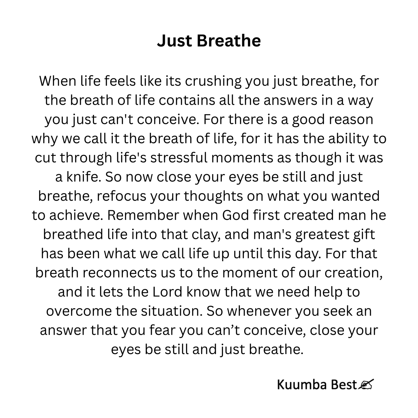 Just Breathe