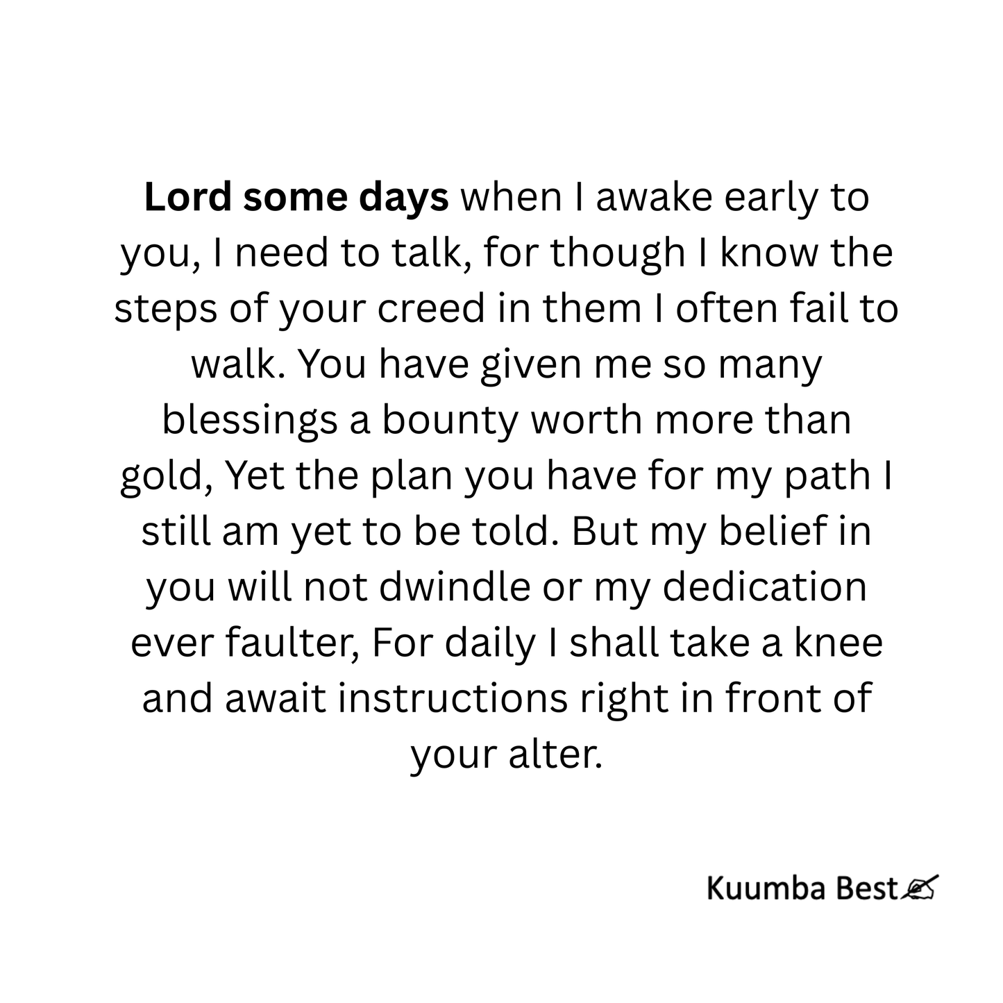 Lord Some Days